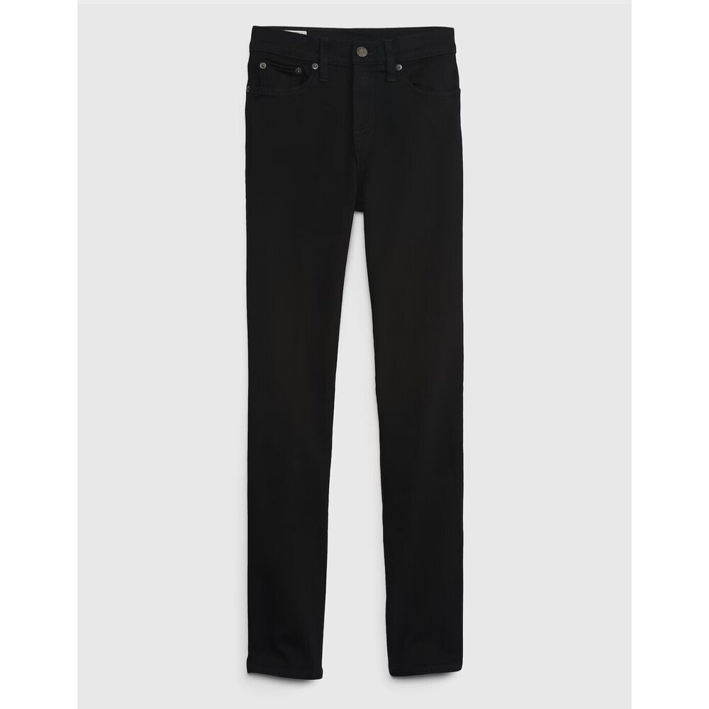 New Gap Jeans Size 10 /30 Black Classic Straight Stretch Mid-Rise 5-pocket Denim - Picture 4 of 11